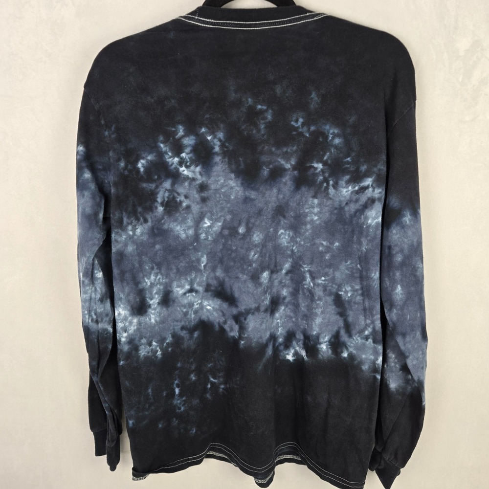 Pink Floyd The‎ Wall Liquid Blue Tie Dye Long Sleeve Shirt Mens M Black Pullover - Picture 4 of 6